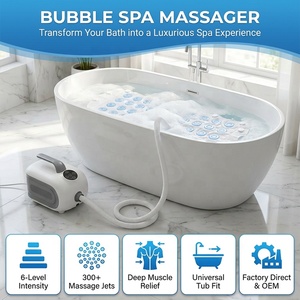 Tapis de bain à bulles électrique portable réglable sur 6 niveaux avec plus de 300 buses pour une relaxation musculaire profonde et une hydrothérapie - Product Image 5