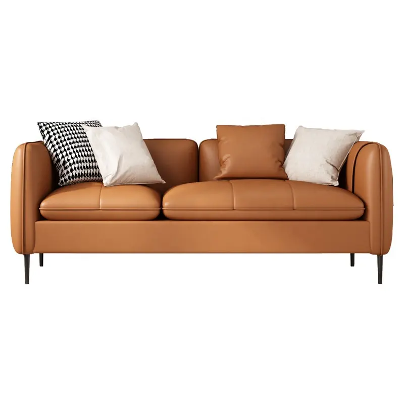 Grosir Desain Modern Sofa Ruang Tamu 21DGSK002 Kulit Sofa Set Mebel