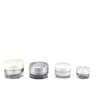 Botella Cosmética Acrílica con Tapa de Plástico y Diseño de Rosa, Personalizada de Fábrica, de 0.17 a 6 oz, con Logotipo Personalizado y Galvanoplastia