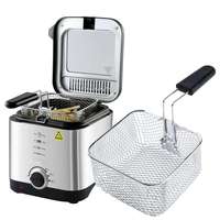 Friteuse électrique carrée 1.5L mécanique à contrôle manuel 900W bouton mécanique friteuses domestiques