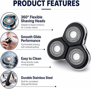 Tête de <span class=keywords><strong>rasoir</strong></span> de rechange en acier inoxydable RQ12 pour <span class=keywords><strong>rasoir</strong></span> Norelco RQ11/RQ10/Sensotouch - Product Image 6