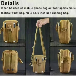 Free Sample <b>bag</b> Trail Running Casual Hunting <b>Mens</b> EDC Fanny unisex Tactical Molle <b>Pouch</b> casual <b>bag</b> Unisex Mini Belt Phone <b>Bag</b> - Product Image 2