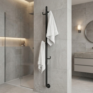 <span class=keywords><strong>Scaldasalviette</strong></span> Elettrico Verticale a Parete in Acciaio Inox SS304 Salvaspazio a Forma di Albero con <span class=keywords><strong>Ganci</strong></span> - Product Image 3