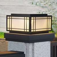 Lampes solaires LED pour poteaux, lampadaires, murs, portails, cours, extérieur, étanches IP65, blanc chaud, dimmables, E27, en aluminium moulé sous pression