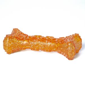 Özel renkli dayanıklı köpek çiğneme oyuncaklar TPR kemik Squeaker Pet oyuncaklar mavi sert agresif chewers çiğneme dogtoys yıkılmaz - Product Image 4