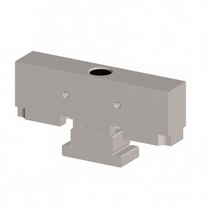 Mandril móvil intermedio para tornillo de banco modular de 100 mm de ancho con orificios de montaje y orificio central para tornillos de banco - Product Image 2