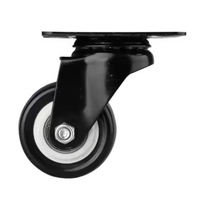 Roulettes industrielles pivotantes à 360° en PVC, moyenne capacité, silencieuses, à roulement à billes perforé, haute qualité, style moderne, haute élasticité, grises
