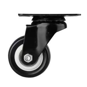 Roulettes industrielles pivotantes à 360° en PVC, moyenne capacité, silencieuses, à roulement à billes perforé, haute qualité, style moderne, haute élasticité, grises - Product Image 3