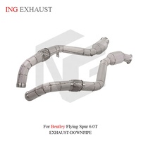 ING SUS304 Downpipe pour Bentley Flying Spur 6.0T W12 DBDE 2019+ |   Bouclier thermique pour échappement à haut débit - Vente en gros