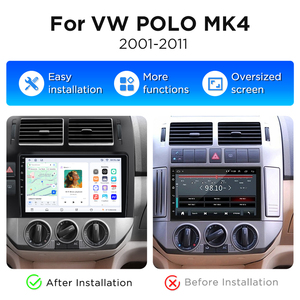 Radio con Navegación Android para Auto Junsun para Polo Mk4 IV 2001-2009, Aire Acondicionado Automático, CarPlay, Navegación GPS, Bluetooth, Multimedia, Video - Product Image 2