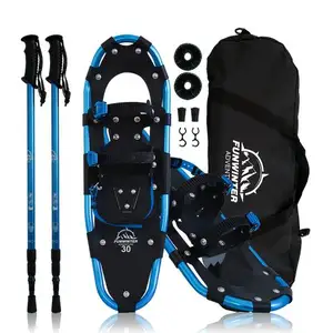 Aluminium Frame Foam Pad One Pull Ratchet Binding Hiking Snowshoes For Snowshoeing