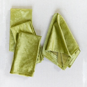 High Quality Washable <b>Table</b> <b>Linen</b> Velvet Napkins for Wedding Custom Size Embroidered Edge Flannel <b>Cloth</b> <b>Linen</b> Napkins Placemat - Product Image 1
