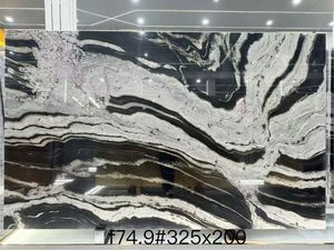 Quartzite noir d'Impression Ink Wash de luxe du Brésil avec veine blanche, et marbre blanc Panda populaire pour murs, sols et escaliers - Product Image 6
