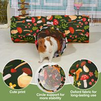 Tunnel de cochon d'inde à 3 voies Trésor de cochon d'inde Tunnel de lapin pliable Jouet Hamster Furet Accessoires de cochon hollandais Lavable