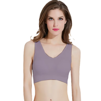 Liquidation d'usine en gros : Lingerie camisole sexy sans couture, couleur unie, fine, respirante, sans armatures, en Spandex/Nylon