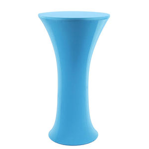 Housse de <span class=keywords><strong>table</strong></span> cocktail <span class=keywords><strong>extensible</strong></span> en spandex bleu roi, nappe haute pour mariage, banquet, fête, bar, événement, décoration, vente en gros - Product Image 3