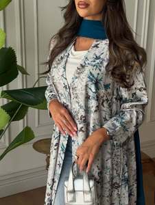 Vestido Abaya para Mujer, Diseño de Impresión Digital, Origen de Fábrica, Vestido Largo con Abertura Lateral para Primavera/Verano en Europa, América y Medio Oriente - Product Image 1