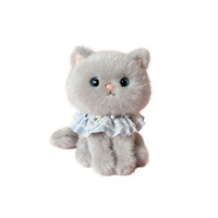 Nouvelle peluche chat noir et blanc avec robe en dentelle, jouet en peluche pour chat, cadeau de mariage, figurine en peluche, cadeau souvenir