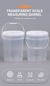 Nhà máy nóng bán rỗng chất tẩy rửa lưu trữ 20L Xô Nhựa container với quy mô Cai Trị xử lý có nắp đậy thực phẩm lớp 5 gallon xô - Product Image 6