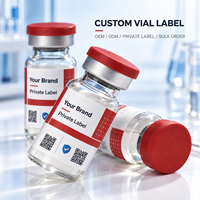 OEM Pharmazeutische Klebeetiketten Farbdruck Matt QR-Code Fläschchen-Etikett
