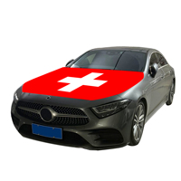Couverture de capot moteur à impression numérique 120x150cm en gros résistant à l'usure et durable pour les housses de capot de voiture de style drapeau suisse