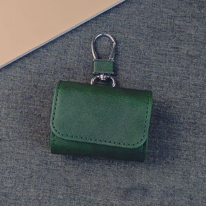 Venta Directa de Fábrica, Funda Universal para Auriculares con Textura de Cuero Vacuno, Estilo Gancho, Color Sólido, Protectora para Airpods - Product Image 6