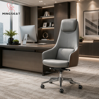 Chaise de bureau exécutive moderne de haute qualité en cuir PU à dossier haut et hauteur réglable pour la maison et le bureau, fabriquée en Chine