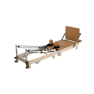 Machine <span class=keywords><strong>de</strong></span> Pilates Reformer Professionnelle - Bois d'érable <span class=keywords><strong>de</strong></span> qualité supérieure pour l'entraînement du tronc et la rééducation à domicile ou en studio - Marque Haiwende - Article 6001 - Product Image 4
