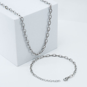 Zogxin Stainless Steel O-Shaped Embossed Chain For Necklace Making 304 Metal Jewelry Finding Component - Product Image 3