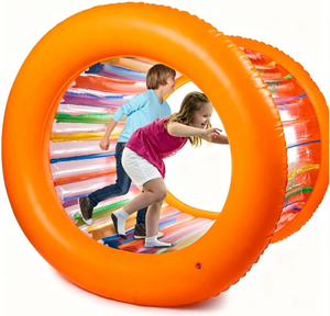 Rouleau gonflable en PVC pour enfants, aire de jeux pour pelouse et plage, jouet interactif parent-enfant, <span class=keywords><strong>piscine</strong></span> à balles pour la natation et le ramassage des balles - Product Image 5