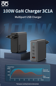 Good-She 100W PD3.0 3C1A GaN Chargeur Station de charge intelligente Téléphone chargeur de bureau pour iPad <span class=keywords><strong>AirPods</strong></span> iPhone Samsung - Product Image 5