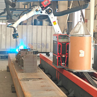 Robot de soudage intelligent automatique Raintech 6 axes avec suivi automatique des soudures à l'arc immergé pour les pièces de structures en acier industrielles