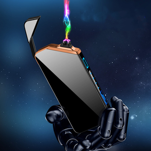 AW835 Custom LOGO Double Arc Plasma <strong>Lighter</strong> <strong>USB</strong> Rechargeable <strong>Cigarette</strong> <strong>Lighter</strong> Wholesale - Product Image 2
