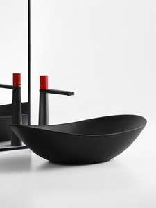 Lavabo de Baño Moderno con Encimera de Roca, Lavabo Ovalado Integrado de Cerámica y Mármol Flotante para Hotel, con Desagüe <span class=keywords><strong>INTERLAN</strong></span> - Product Image 2