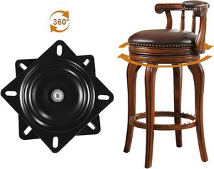 Chaise de bar pivotante robuste de 6 pouces, pièce de rechange pour fauteuil inclinable et chaise de bar, pivot carré, pièce de rechange pour mobilier 113 - Product Image 4