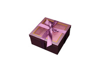 Boîte rigide en carton personnalisée de luxe, colorée, avec couvercle carré, fenêtre transparente et ruban, pour cadeaux de la Saint-Valentin