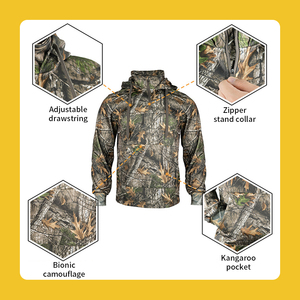 SIVI Camo ropa de caza chaquetas tácticas de lana camisa de pesca impermeable camuflaje caza Sudadera con capucha para cazador - Product Image 4