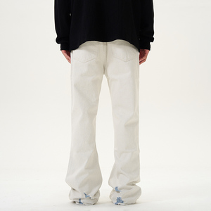 High Street Wash Branco <span class=keywords><strong>Jeans</strong></span> Retos Homens de Alta Qualidade Casual Rasgado Moda <span class=keywords><strong>Jeans</strong></span> <span class=keywords><strong>Jeans</strong></span> Custom Men Baggy Designer <span class=keywords><strong>Jeans</strong></span>