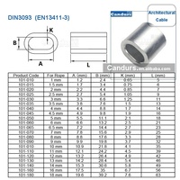 SS 316 Nahtlos 1,5mm 2mm 3mm 8mm 10mm Gesenk Oval kabel Drahtseil Edelstahl Crimp hülse