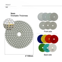 SHDIATOOL Disque de polissage diamanté à résine de qualité A, 4 pouces/100 mm, pour le ponçage humide des carreaux, du granit, du marbre, de la pierre et du quartz
