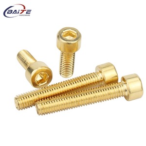 Vis à tête <span class=keywords><strong>hexagonale</strong></span> en laiton pur M2 M3 M4 M5 M6 M8 M10 vis hexagonales boulons en cuivre Allen - Product Image 3
