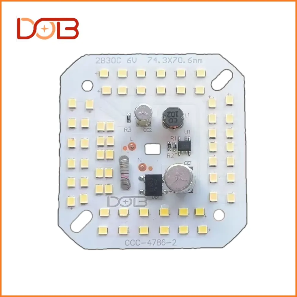 60 Wát tiết kiệm năng lượng E27 Nhiều Watts bảng vuông DOB Led t bóng đèn phù hợp LED DOB trắng Trung Quốc nhà máy DOB LED Light PCB board