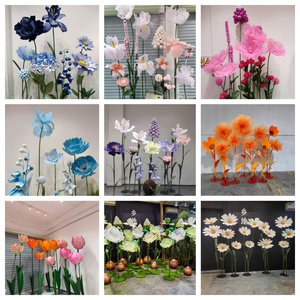 Nouvelles décorations pour photos de mariage, <span class=keywords><strong>fleurs</strong></span> artificielles <span class=keywords><strong>géantes</strong></span>, décoration personnalisée pour centre commercial, grandes <span class=keywords><strong>fleurs</strong></span> en organza - Product Image 6