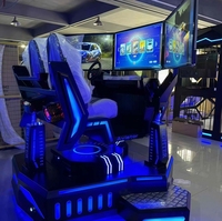 Machine de course VR à 3 écrans pour 2 personnes en intérieur, simulateur de voiture 3 DOF, équipement de jeu AR/MR en métal et plastique, parc d'aventure et centre commercial