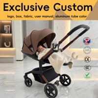 Poussette pliable 3-en-1 Land Leopard Kingkong, siège auto, système de voyage, cadre en alliage d'aluminium, capacité de charge de 20 kg, pour 0-3 ans