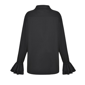 Chemise ample à lacets de couleur unie pour homme, style médiéval, pour spectacle scénique, couleur blanche - Product Image 4