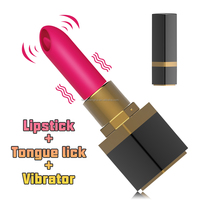 Vibromasseur en forme de rouge à lèvres pour femmes, stimulation clitoridienne et vaginale, étanche, rechargeable par USB, 10 vitesses, écologique, lubrifié