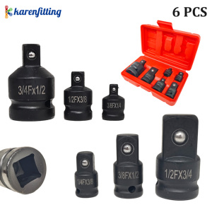 6 Buah Kit Reducer Adaptor Soket Drive 1/4" 3/8" 1/2" 3/4" Konverter Kunci Impack - Product Image 5
