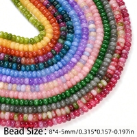 Perles en vrac en pierre naturelle multicolores 8x4-5mm en forme d'abacus pour la fabrication de bijoux, bracelets, colliers et accessoires de mode DIY - Vente en gros
