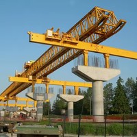 Grúa móvil de doble haz de 500 toneladas, máquina de construcción tipo armazón para Puente, lanzador de hormigón, motor de montaje, Grúas puente